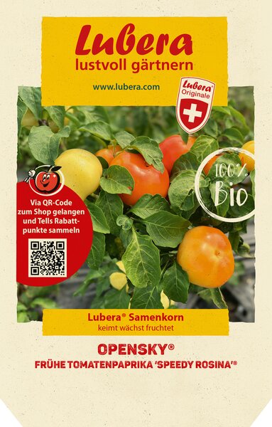 Lubera Samenkorn, Samen, Open Sky, Paprika, Speedy Rosina 