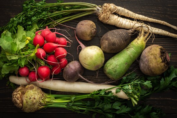 L&eacute;gumes d'hiver, choux, l&eacute;gumes-racines